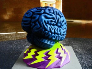 brain, mózg, kolorowy mózg, mózg rzeźba
